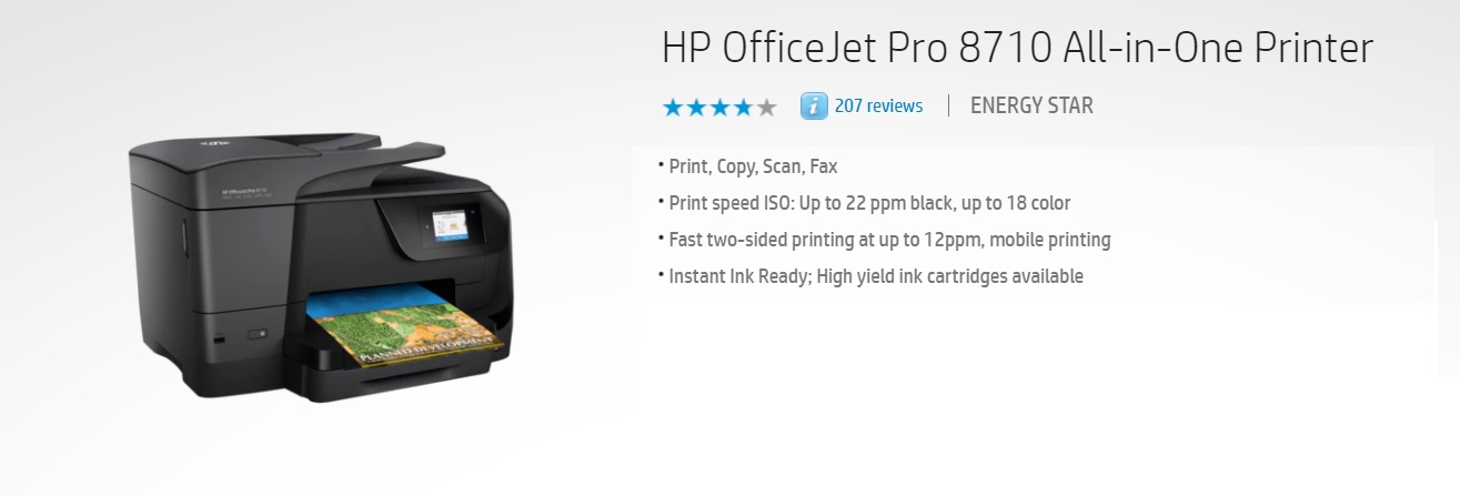 HP OfficeJet Pro 8710 All-in-One Printer
